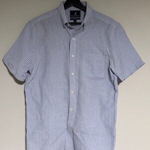 Men's Wool/Linen Short-Sleeve Shirt from Wool&Prince in Slim/Medium